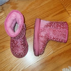 EUC Pink Leopold Kids Uggs Boots